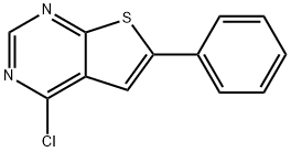 4-氯-6-苯基噻吩并[2,3-D]嘧啶 结构式