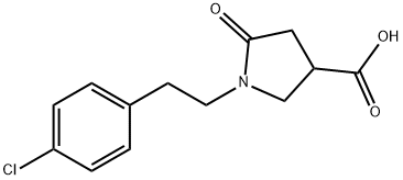1-(4-氯苯乙基)-5-氧代-3-吡咯烷羧酸 结构式