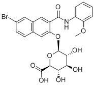 NAPHTHOL AS-BI BETA-D-GLUCURONIDE, 37-87-6, 结构式