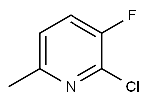 2-氯-3-氟-6-甲基吡啶, 374633-32-6, 结构式