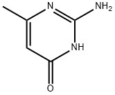 2-アミノ-4-ヒドロキシ-6-メチルピリミジン 化学構造式