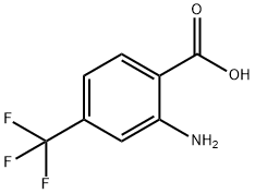 2-氨基-4-三氟甲基苯甲酸 结构式