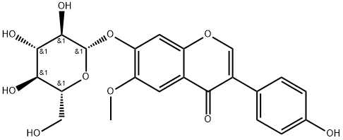 黄豆黄苷, 40246-10-4, 结构式