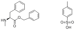 N-甲基-L-苯丙氨酸苄酯对甲基苯磺酸盐, 40298-25-7, 结构式