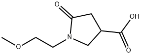 1-(2-メトキシエチル)-5-オキソピロリジン-3-カルボン酸 化学構造式