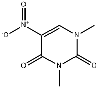 1,3-二甲基-5-硝基尿嘧啶 单水合物 结构式