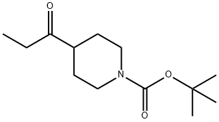 4-丙酰基哌啶-1-羧酸叔丁酯 结构式