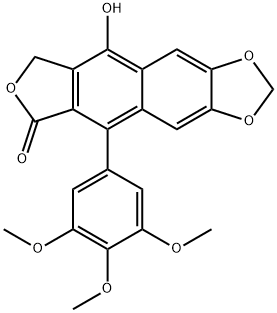 Tetradehydropodophyllotoxin  Struktur