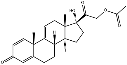 Deltacortinene Acetate (Predisolone Acetate IMpurity) Structure