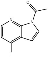 1-(4-碘-1H-吡咯并[2,3-B]吡啶)-乙酮 结构式