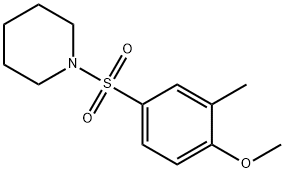 1-[(4-メトキシ-3-メチルフェニル)スルホニル]ピペリジン 化学構造式