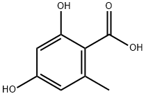 2,4-二羟基-6-甲基苯甲酸 结构式