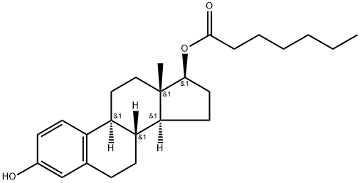 庚酸雌二醇 结构式