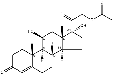 醋酸氢化可的松, 50-03-3, 结构式