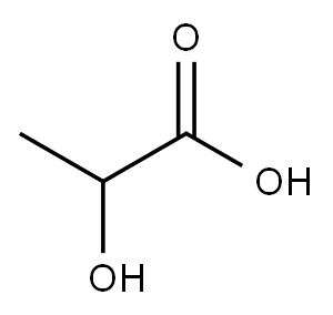 α-ヒドロキシプロピオン酸 化学構造式