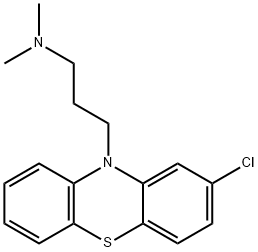 氯丙嗪, 50-53-3, 结构式
