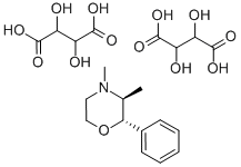 苯二甲吗啉一氢酒石酸盐, 50-58-8, 结构式