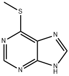6-(メチルチオ)-1H-プリン 化学構造式