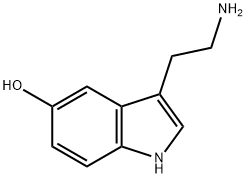 5-ヒドロキシ-1H-インドール-3-エタンアミン 化学構造式