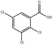 2,3,5-トリクロロ安息香酸 化学構造式