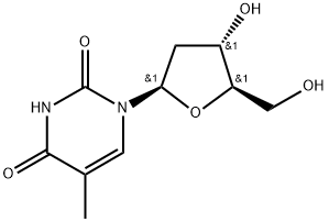 1-[(2R,4S,5R)-4-hydroxy-5-(hydroxymethyl)oxolan-2-yl]-5-methyl-pyrimidine-2,4-dione Struktur