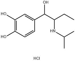 3,4-ジヒドロキシ-α-[1-(イソプロピルアミノ)プロピル]ベンジルアルコール·塩酸塩 化学構造式