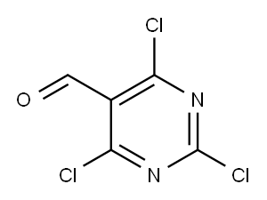 2,4,6-三氯-5-嘧啶甲醛 结构式