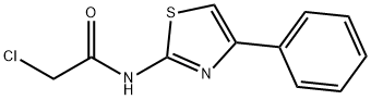 2-氯-N-(4-苯基-噻唑-2-基)-乙酰胺, 5039-16-7, 结构式