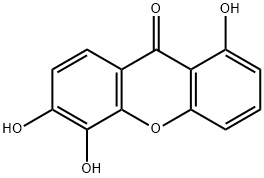 1,5,6-トリヒドロキシキサントン 化学構造式