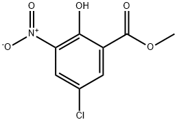 5-氯-2-羟基-3-硝基苯甲酸甲酯 (盐酸阿扎司琼中间体), 5043-79-8, 结构式