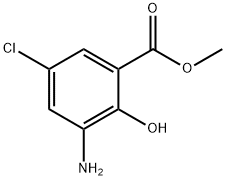 3-氨基-5-氯-2-羟基苯甲酸甲酯, 5043-81-2, 结构式