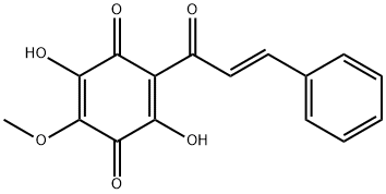 2,5-Dihydroxy-3-methoxy-6-[(E)-1-oxo-3-phenyl-2-propenyl]cyclohexa-2,5-diene-1,4-dione 结构式