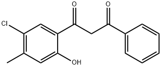 1-(5-氯-2-羟基-4-甲苯)-3-苯基-1,3-丙二酮 结构式