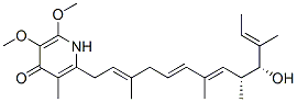 2-[(2E,5E,7E,9R,10R,11E)-10-hydroxy-3,7,9,11-tetramethyl-trideca-2,5,7,11-tetraenyl]-5,6-dimethoxy-3-methyl-1H-pyridin-4-one 结构式