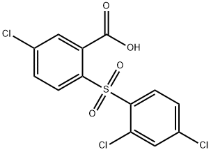 5-氯-2-[(2,4-二氯苯基)磺酰基]苯甲酸, 5101-68-8, 结构式