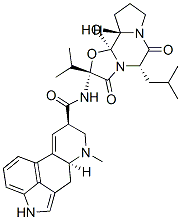 (8alpha)-12'-hydroxy-5'alpha-isobutyl-2'-isopropylergotaman-3',6',18-trione 结构式