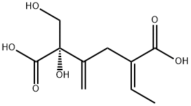 Hexanedioic acid, 5-ethylidene-2-hydroxy-2-(hydroxymethyl)-3-methylene - 结构式