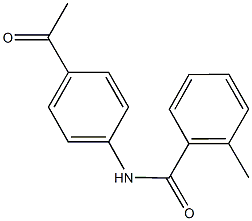 N-(4-乙酰苯基)-2-甲基-苯甲酰胺, 5116-70-1, 结构式