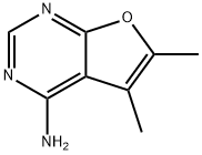 5,6-二甲基呋喃并[2,3-D]嘧啶-4-胺, 5117-94-2, 结构式
