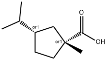 Cyclopentanecarboxylic acid, 1-methyl-3-(1-methylethyl)-, cis- 结构式
