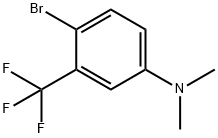 4-溴-N,N-二甲基-3-三氟甲基苯胺 结构式