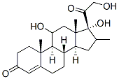 11Α,17Α,21-三羟基-16Α-甲基孕甾-4-烯-3,20-二酮, 514-55-6, 结构式