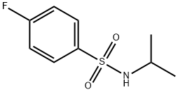 N-ISOPROPYL 4-FLUOROBENZENESULFONAMIDE, 515-47-9, 结构式