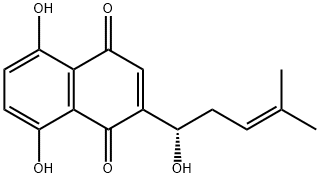 左旋紫草素, 517-88-4, 结构式