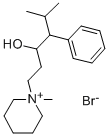 1-(3-ヒドロキシ-5-メチル-4-フェニルヘキシル)-1-メチルピペリジニウム·ブロミド 化学構造式