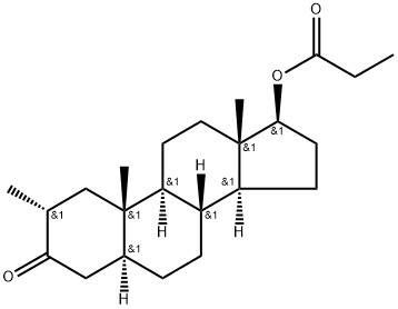屈他雄酮丙酸酯, 521-12-0, 结构式