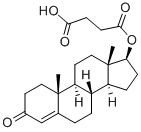 4-雄甾烯-17Β-醇-3-酮-17-半琥珀酸酯 结构式