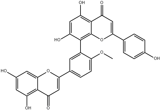 7-去甲基银杏双黄酮, 521-32-4, 结构式