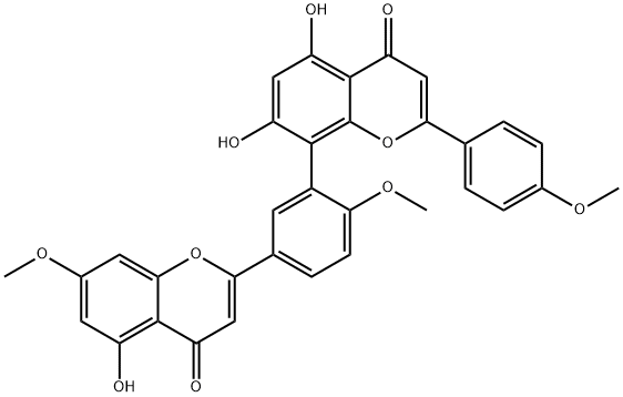金松双黄酮, 521-34-6, 结构式