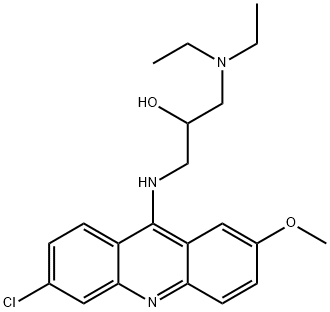 1-[(6-chloro-2-methoxyacridin-9-yl)amino]-3-(diethylamino)propan-2-ol 结构式